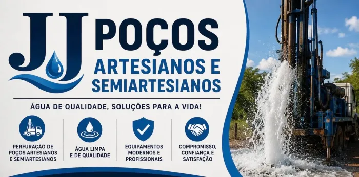 Perfuração de poços semi artesiano e artesiano