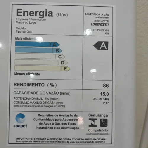 Aquecedor de agua a gas