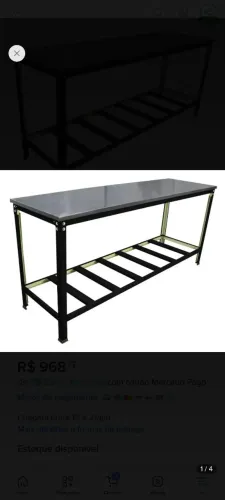 Bancada (mesa) para cozinha industrial de ótima qualidade, semi nova!