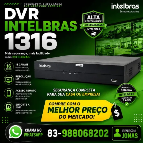 DVR DA INTELBRAS 16 CANAIS