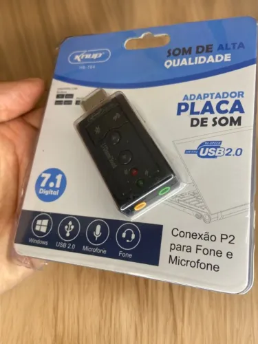 Adaptador placa de som USB 2.0 - HB-T64 KNUP an9