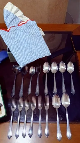 Kit com 16 Talheres de prata 90 da Wolff