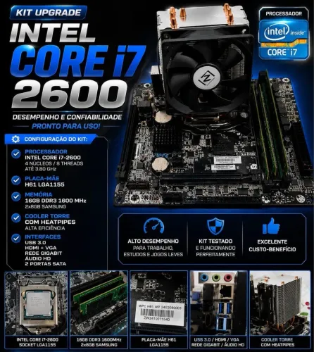 Kit para Pc COMPLETO!!!! Olhem a descrição.