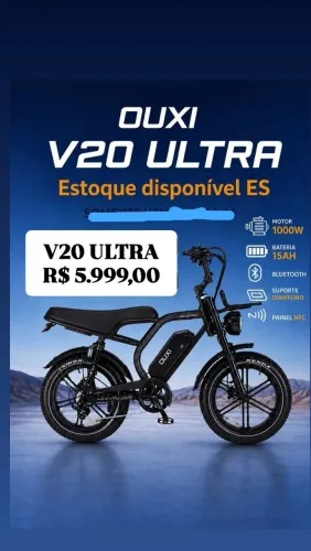 BIKE ELÉTRICA V20 ULTRA ZERADA, COM NOTA FISCAL E GARANTIA.