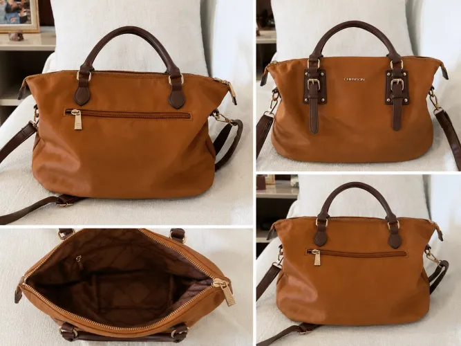 Bolsa Chenson Caramelo com Alça Transversal - Linda e Espaçosa
