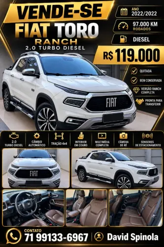 Fiat Toro Ranch 2.0 16V 4X4 Diesel Aut. 2022