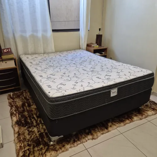 Cama box  + Colchão Espuma / Casal /Ortobom Pró-Saúde / Densidade  33 