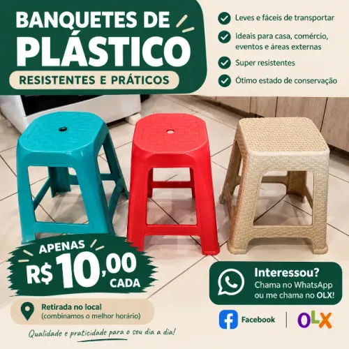 Banqueta de plastico