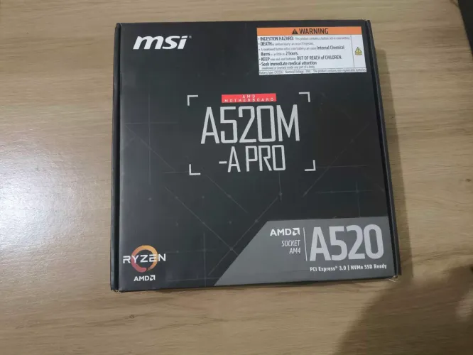 Placa-mãe Msi A520m-a Pro Am4 Matx Ddr4 Hdmi<br>Dvi M.2