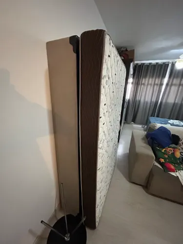 Cama Casal Com Box Estado Seminovo Só Levar
