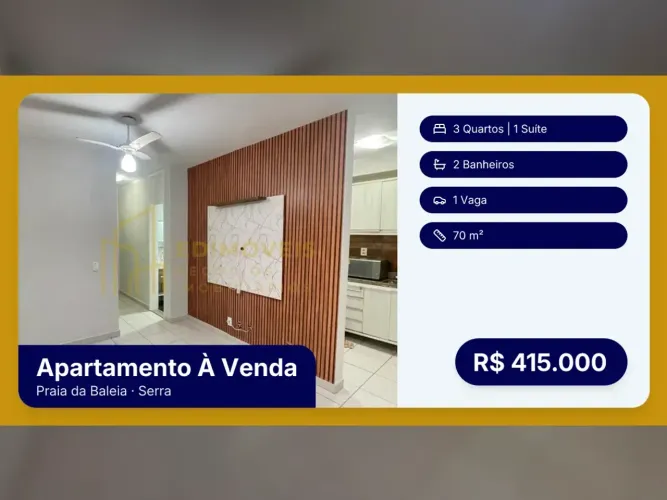 Linda Vista: Apartamento com Suíte e Varanda na Praia da Baleia