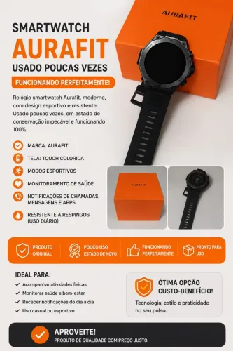 Relógio Smartwatch Aurafit