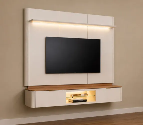 PAINEL HOME FERRARA - COMPATÍVEL COM TV ATÉ 75 POLEGADAS