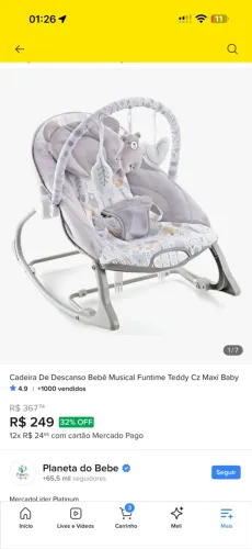 Cadeirinha de bebê