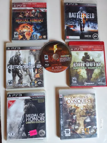 Kit 5 Jogos de Ps3 Originais.