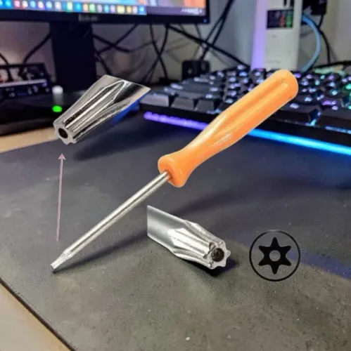 Chave Torx T8 com Furo para Assistência Técnica