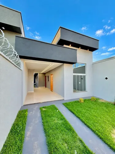 3/4 QUARTOS | CASA NOVA À VENDA | RESIDENCIAL MONTE AZUL SENADOR CANEDO/GO