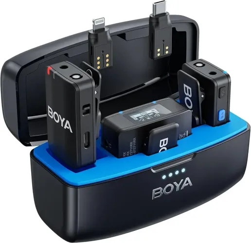 BOYA BOYAMIC Wireless Lavalier Microphone paraiPhone e Android Smartphone Camera