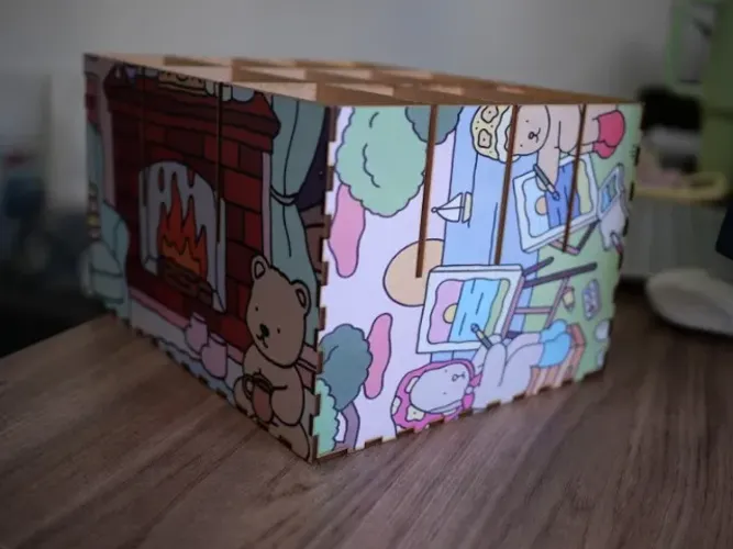 Porta Caneta Marcador Organizador Box Mdf Canetinhas Bobbie Bob Goods
