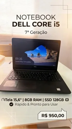 Notebook Dell i5 7geracao