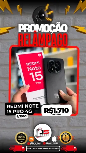 redmi note 15 pro 4g 8/256g baixou
