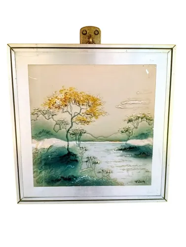 Quadra do renomado pintor Fukuda pintura laminada