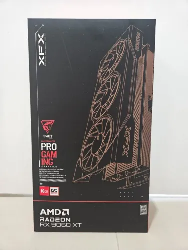Placa de Vídeo XFX RX 9060 XT OC AMD Radeon, 16GB, GDDR6, Triple Fan, Preto