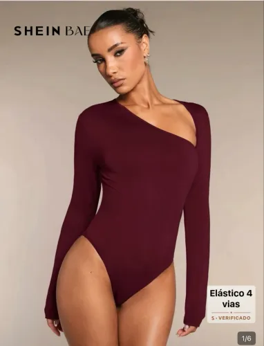 Body vinho SHEIN 