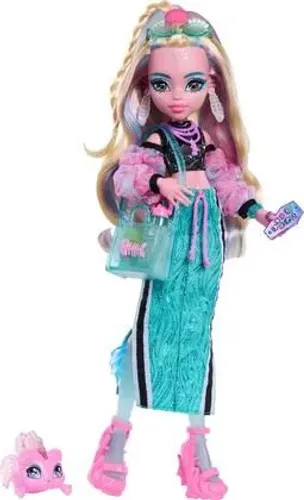 Boneca Monster High Lagoona Blue com Peixe de Estimação Neptuna e Acessórios