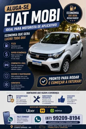 Carro para motorista de aplicativo