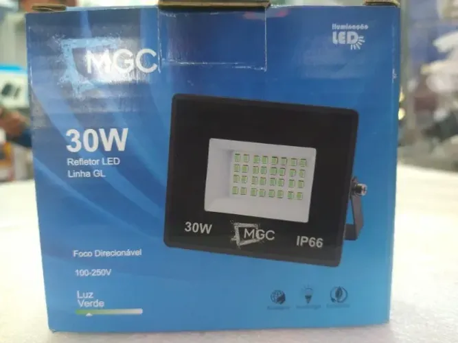 Refletor luz verde 30w ip66 Mgc