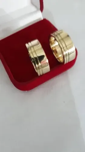 Par aliança moeda antiga noivado ou casamento