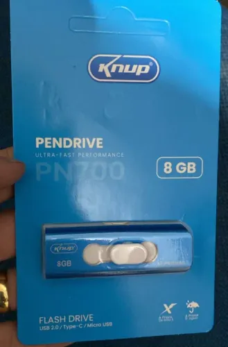 Pen Drive 8GB Knup com Conexão Tipo C e USB 2.0 - Praticidade e Desempenho Loja Coimbra