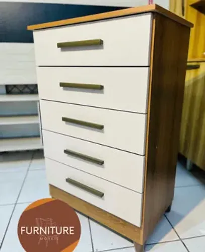 Cômoda Paola 5 gavetas corrediças metálicas / FRETE GRÁTIS