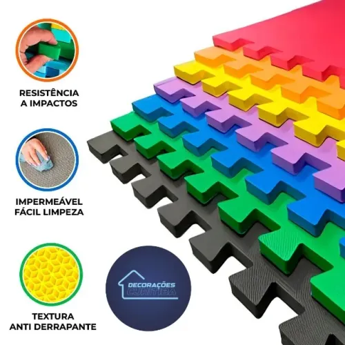 Kit 9 Tatames de eva luta 1.00 x 1.00 40 mm