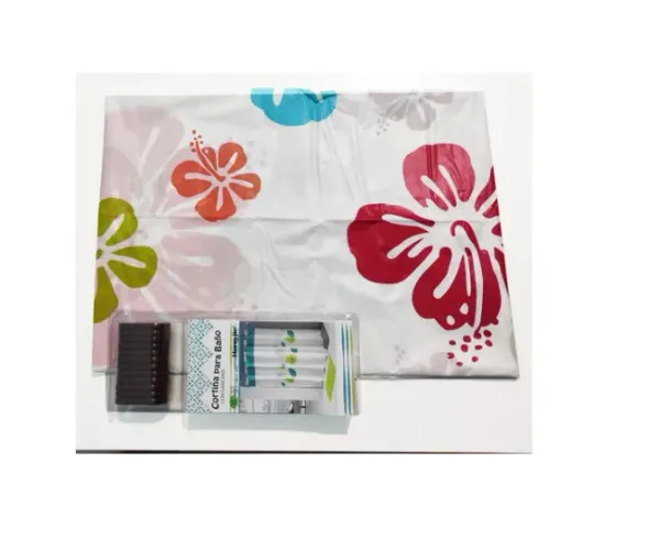 Cortina Plástico Box 180cm X 180cm Estampado Impermeável