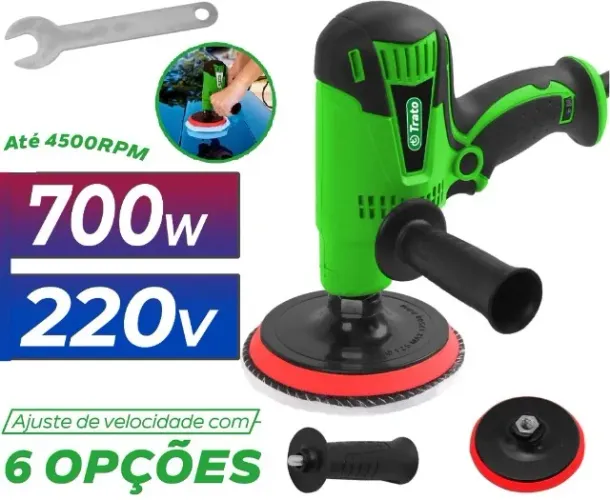 Politriz e Lixadeira Trato 700W TPOL700 220V Potência e Versatilidade em suas Mãos