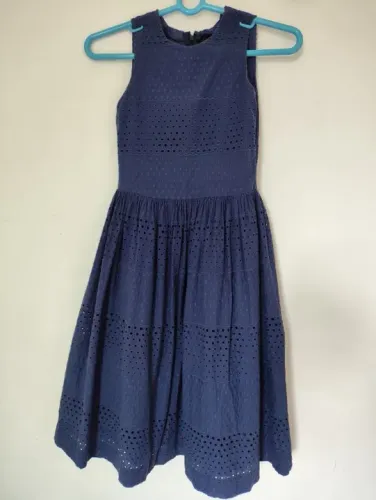 Vestido Infantil PUC - Azul Marinho Forrado