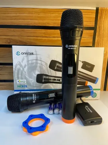 Microfone sem fio 2 unidades Onistel - Faço Entrega