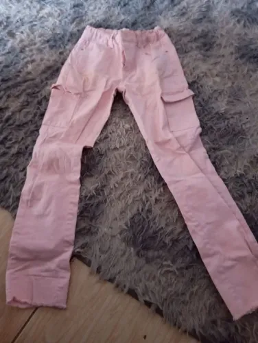 Calça Cargo Rosa - Tamanho 10