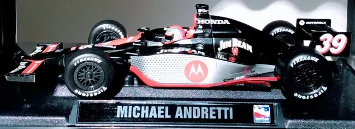 Miniatura 1:18 Indycar Michael Andretti 2007 # 39 Preto Jim Beam