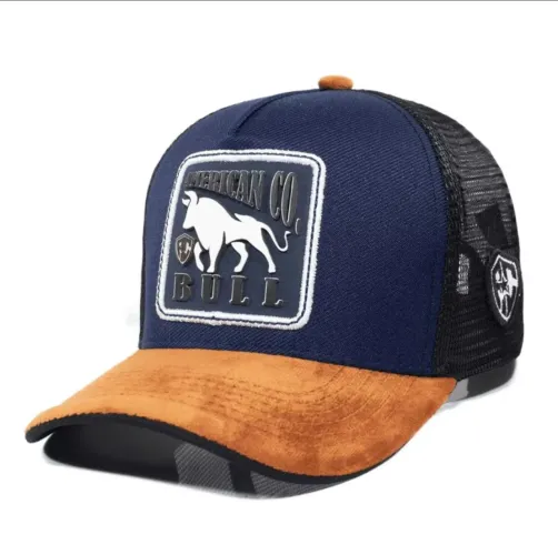 Boné Trucker Country com aba em veludo