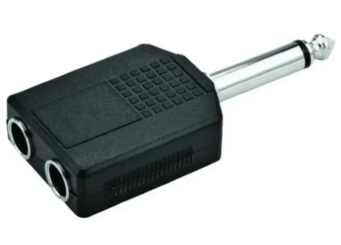 Plug Adaptador 2 P10 Fêmea / 1 P10 Macho Mono  Arduino Automação COD-CP522 