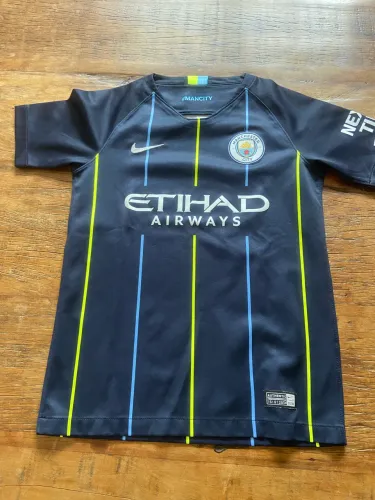 Camisa Manchester City Away 2018/2019 TAM M infantil - 10 anos