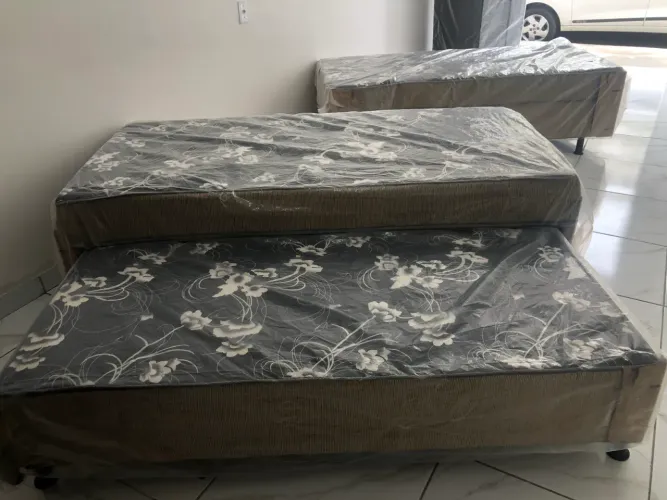 Cama uni box solteirão com auxiliar