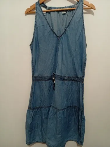 vestido jeans sem manga Ruth Ribeiro  