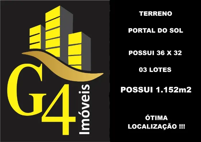 TERRENO NO PORTAL DO SOL COM 1.152m2 E ÓTIMA LOCALIZAÇÃO.