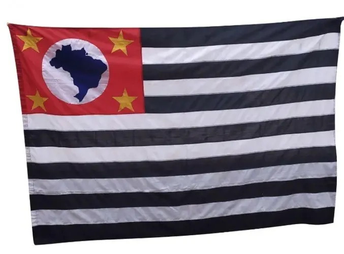 ANTIGA BANDEIRA DO ESTADO DE SÃO PAULO, fabricada por BANDEIRAS MARA - toda em tecido