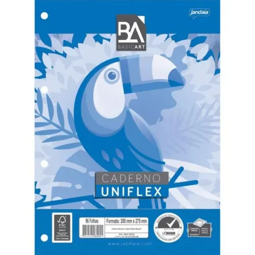 Bloco para fichário universitário Uniflex 96fls. - Jandaia