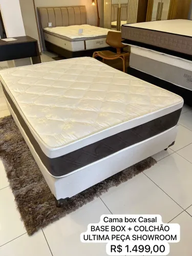 Cama box de casal Base Box +Colchão Última peça - Showroom - ENTREGAMOS 